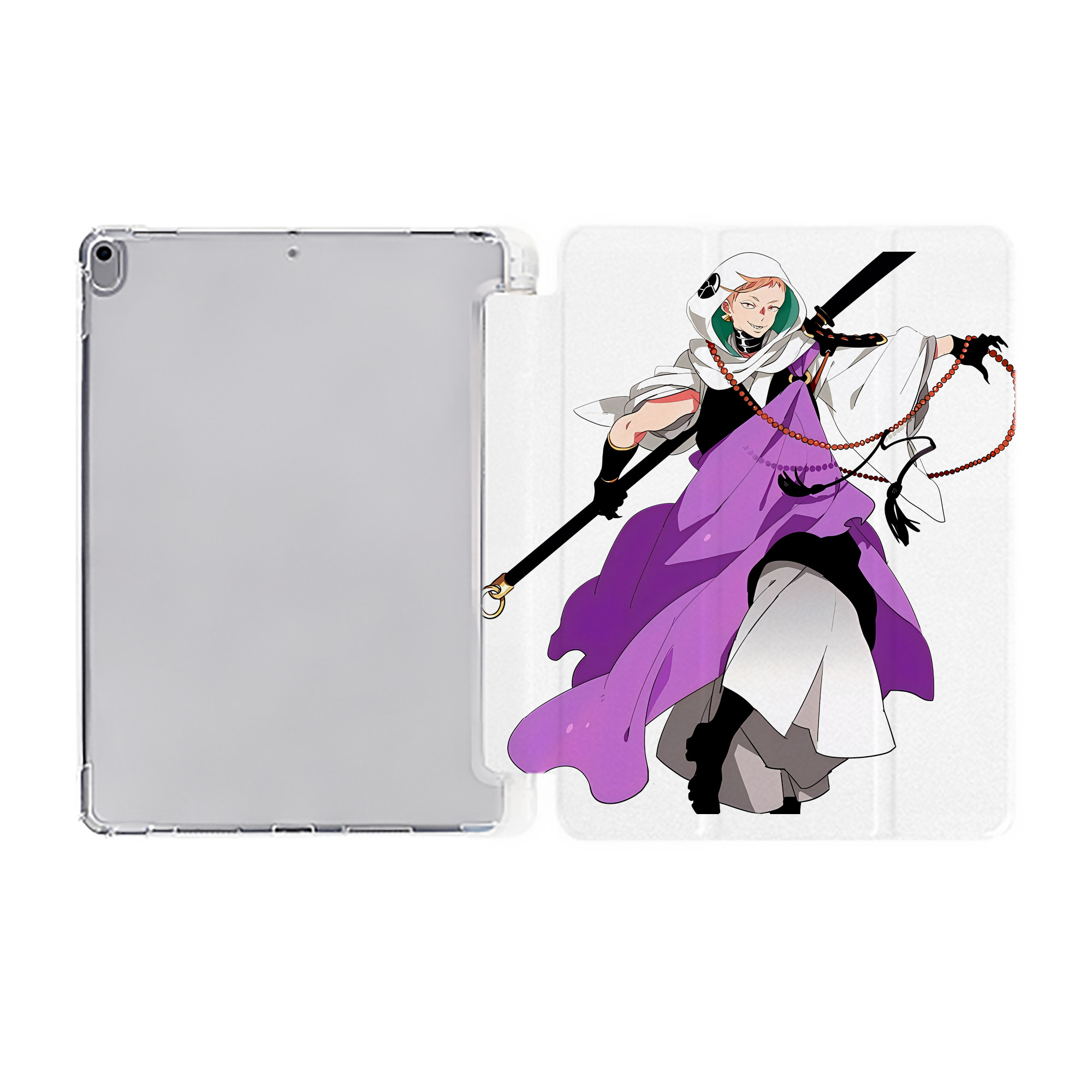 （画像用） 刀剣乱舞 Touken Ranbu IPad ケース ペン収納付き 三つ折りスタンド PUレザー×シリコン 対応機種9.5/10.5/10.9インチ